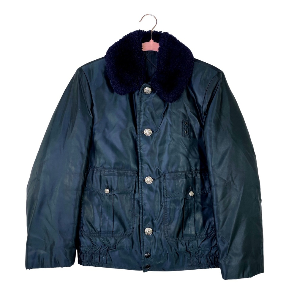 Vintage Gerber The Original Car-Duty Jacket Navy Blue Nylon Quilted Bomber XL